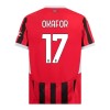 Maillot de Supporter AC Milan Okafor 17 Domicile 2024-25 Pour Enfant